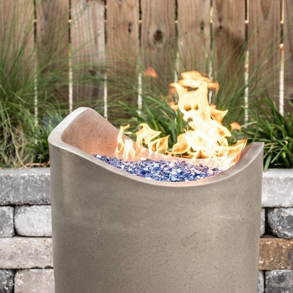 American Fyre Designs Wave 20-Inch Smoke Fire Urn Up Close