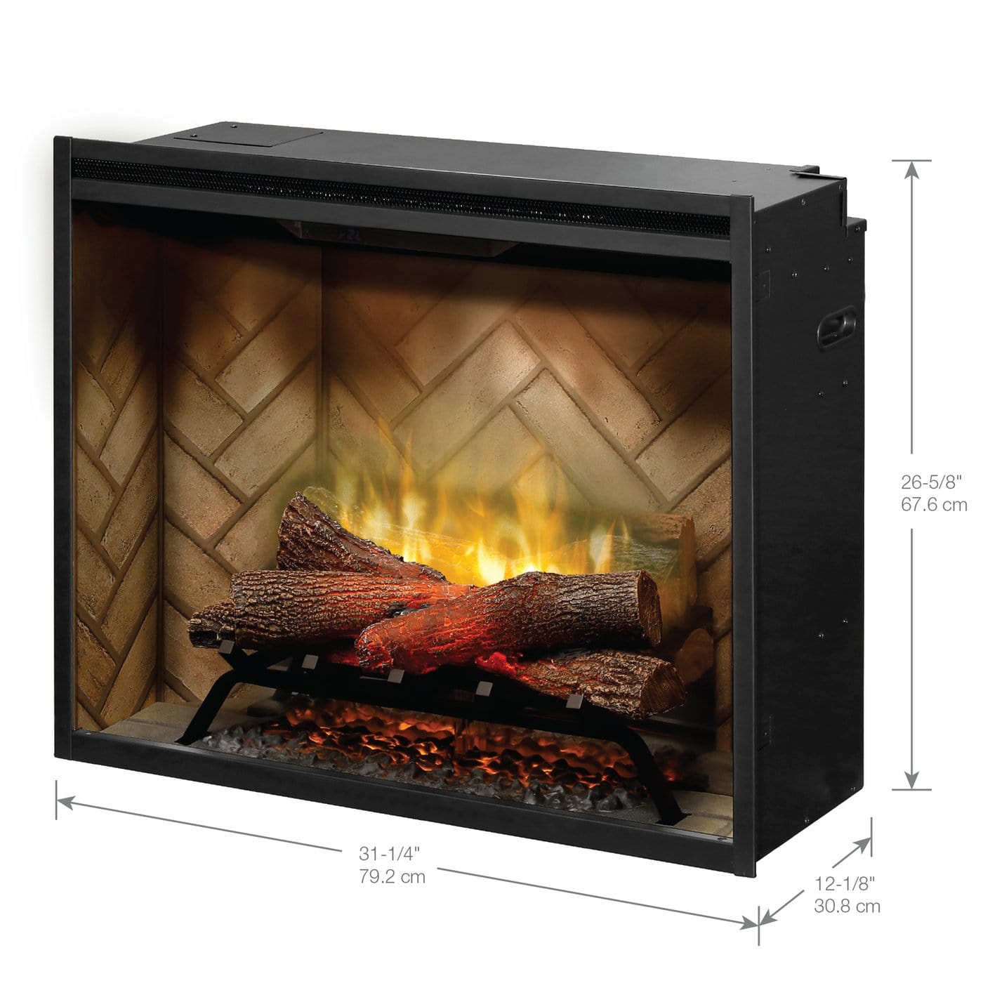 Dimplex Revillusion 30" Built-In Firebox Herringbone