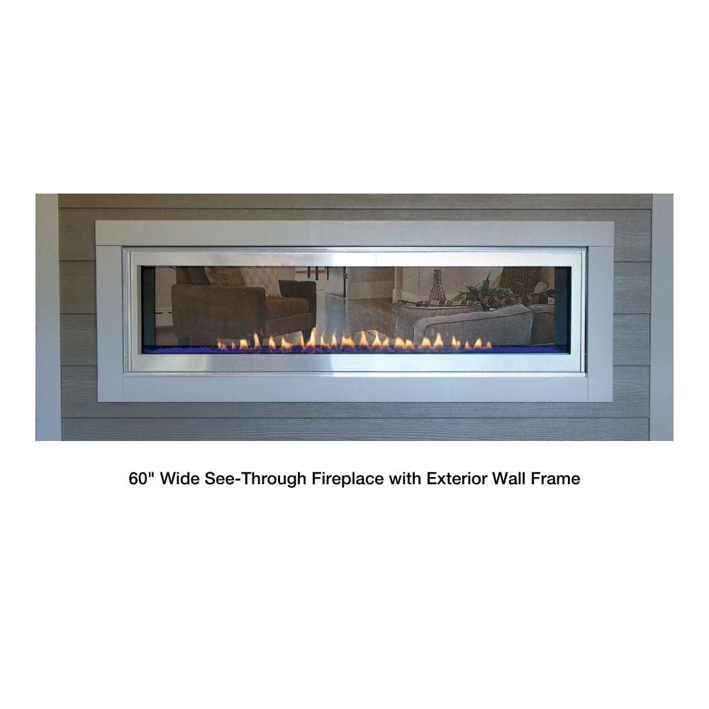 Empire Boulevard 60" Vent Free See-Through Gas Fireplace