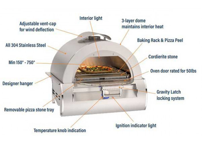 Fire Magic - Built-In Pizza Oven - Natural Gas - 5600N