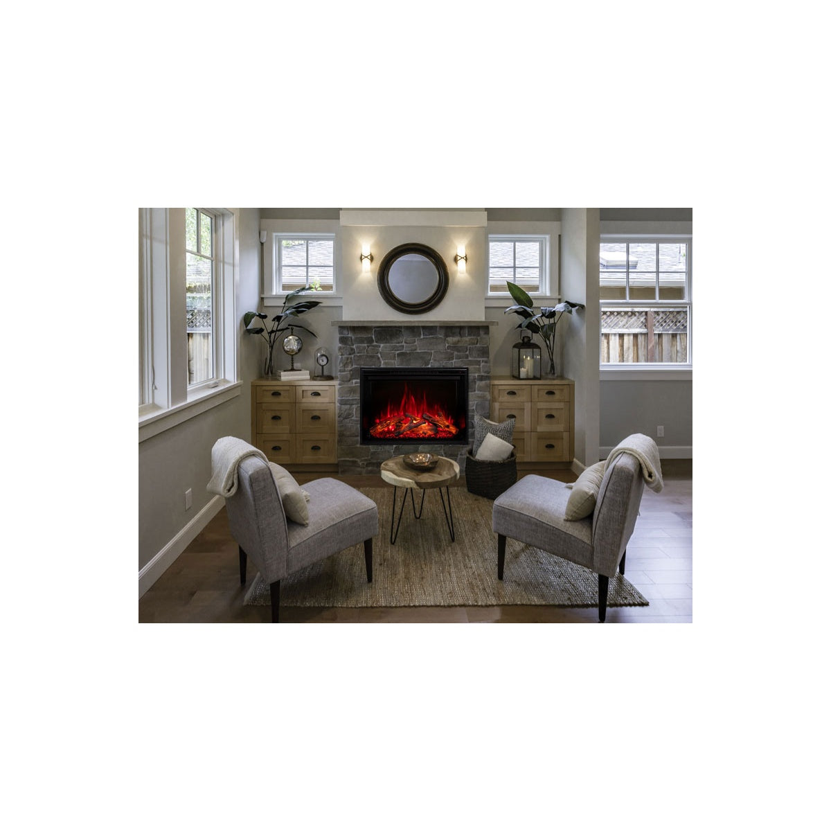 Modern Flames Redstone 36" Built-In Electric Fireplace w/ Trim Option- RS-3626