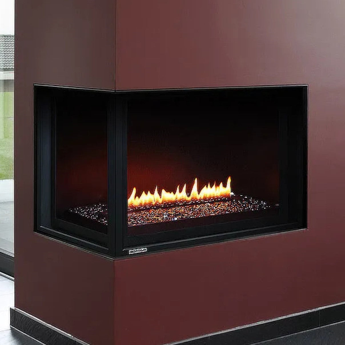 Montigo Divine Corner 38" Contemporary Direct Vent Gas Fireplace