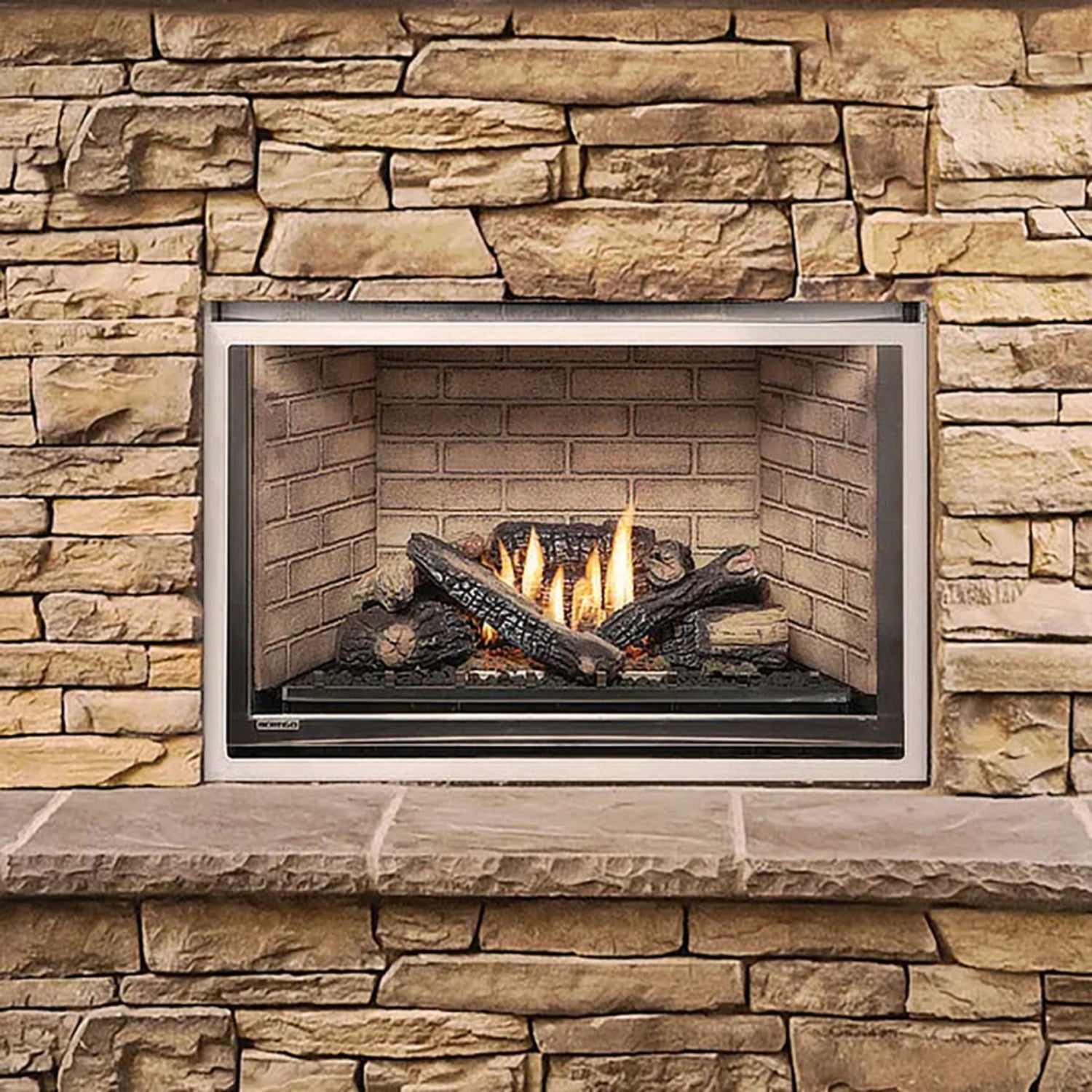 Montigo Divine 38" Traditional Single Sided Ventless Outdoor Gas Fireplace