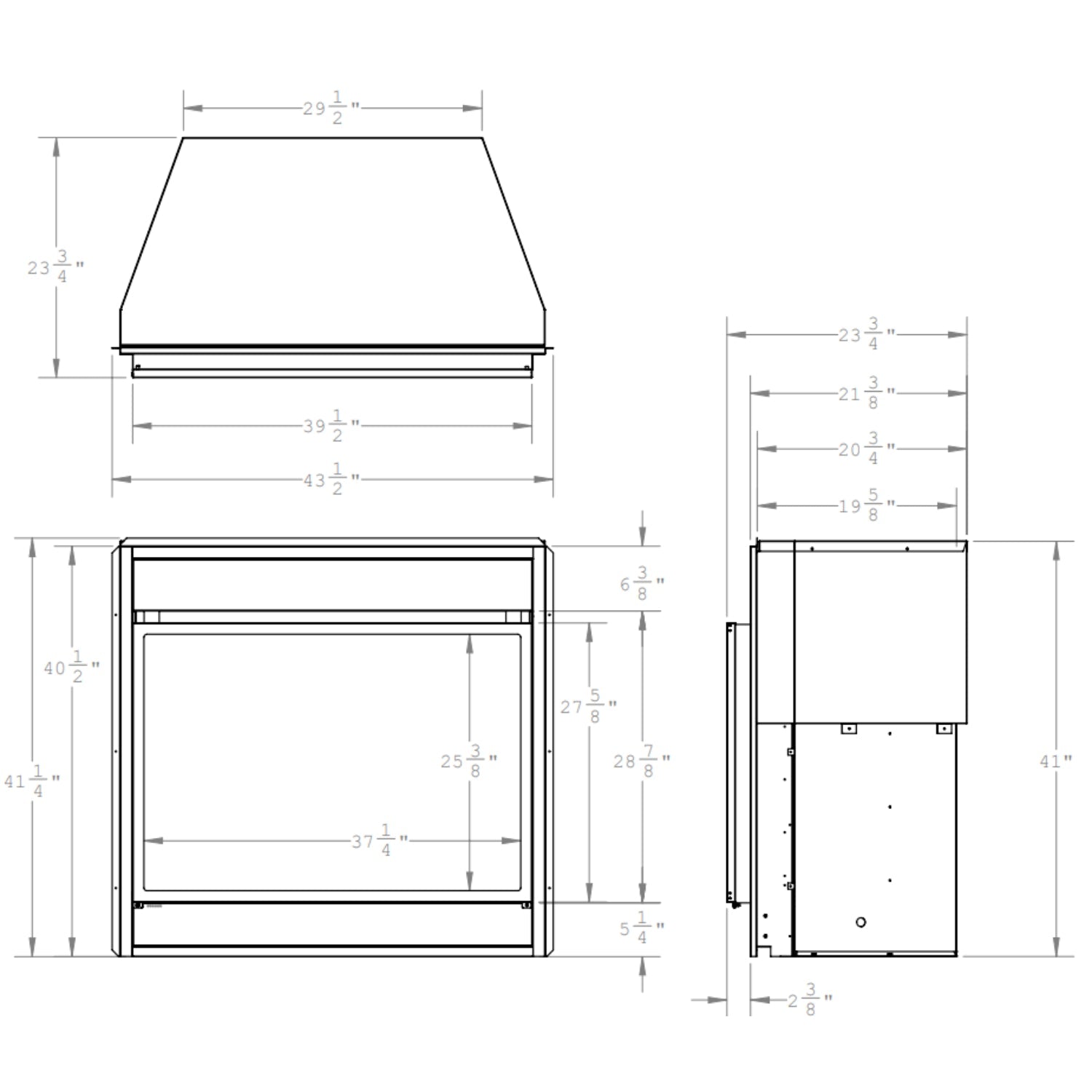 Montigo Divine 42" Traditional Single Sided Ventless Outdoor Gas Fireplace