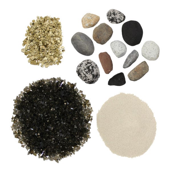 Napoleon Shore Fire Kit, Mixture Of Rocks, Sand, Vermiculite & Glass For Gas Fireplace