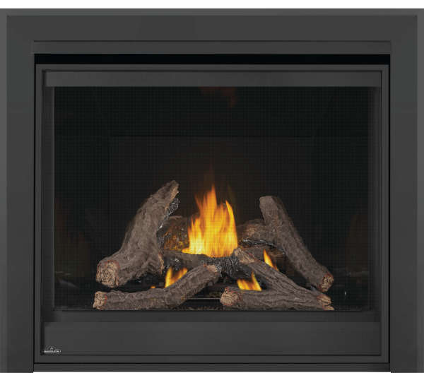 Napoleon Black Bevelled Trim Ascent Deep Gas Fireplace