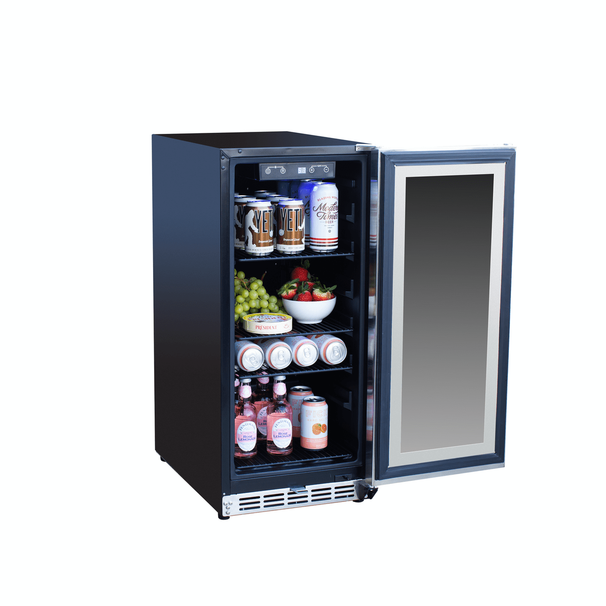 Summerset 15" Outdoor Refrigerator with Glass Door Stainless Steel